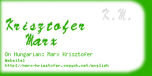 krisztofer marx business card